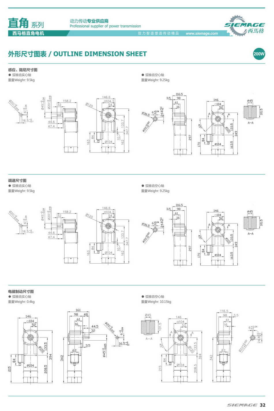 西馬格拐角電機 西馬格拐角電機